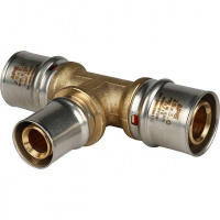 МП Тройник переходной пресс для металлопласта STOUT Ø26х20х26