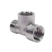 ЛН Тройник латунь MULTI (НИКЕЛИРОВАННЫЙ) 1/2" НР-ВР-ВР