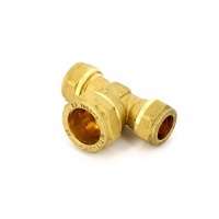 МФО Тройник обжимной переходной для медной трубы для медной трубы TIEMME Ø15х22х15 (1007G152215)