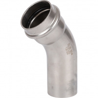 Угольник однораструбный 45° ВПр-НПр, 35, из нержавеющей стали прессовой ROMMER