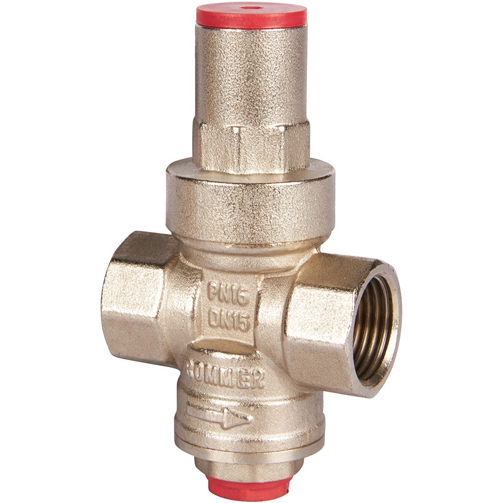 Редуктор давления PN16 вн/вн 1/2 с выходом под манометр ROMMER