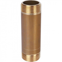 Бочонок резьбовой латунный STOUT без покрытия 1"x100мм