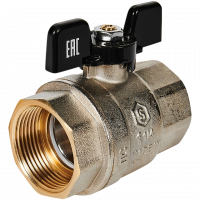 Кран шаровой полнопроходной, ВР/ВР, ручка бабочка 11/4" STOUT