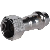 Переходник с накидной гайкой ВПр-ВР, 15х1/2, из нержавеющей стали прессовой ROMMER