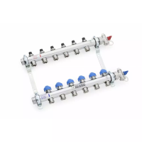 Коллекторная группа REHAU HKV нержавейка 1"x3/4" EK на 8 выходов, в сборе без расходомера