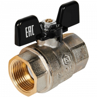 Кран шаровой полнопроходной, ВР/ВР, ручка бабочка 3/4 STOUT