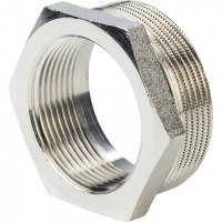 Футорка резьбовая латунная STOUT никель 2"x11/2" ВН