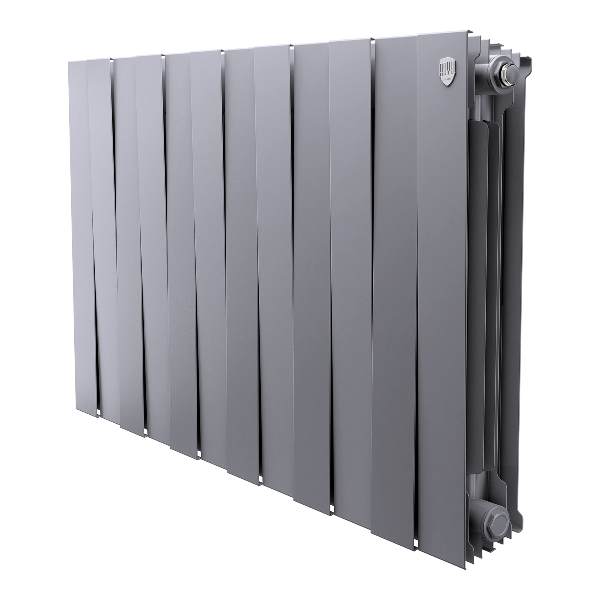 Радиатор биметаллический ROYAL THERMO PIANOFORTE SILVER SATIN NEW 500x12 секций, серый