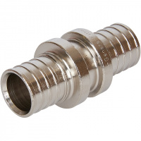 СА Муфта равнопроходная аксиальная для сшитого полиэтилена STOUT латунная Ø20х2.0