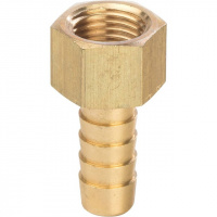 Штуцер резьбовой латунный STOUT без покрытия 1/4"x10мм В