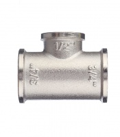 ЛН Тройник латунь MULTI (НИКЕЛИРОВАННЫЙ) 3/4"-1/2"-3/4" ВР