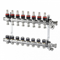 Коллекторная группа OVENTROP MULTIDIS SF нержавейка 1"x3/4" EK -7 выходов, с расходомерами