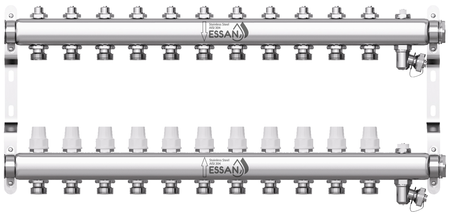Коллекторная группа из нержавеющей стали без расходомеров Essan 803 - 11 выходов
