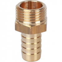 Штуцер резьбовой латунный STOUT без покрытия 1/2"x14мм Н