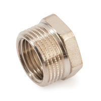 Футорка резьбовая латунная STOUT никель 1/4"x1/8" ВН