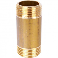Бочонок резьбовой латунный STOUT без покрытия 1"x70мм