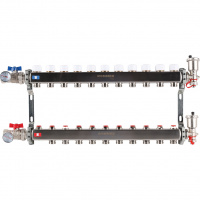 Коллектор из нержавеющей стали в сборе без расходомеров 11 вых. ROMMER