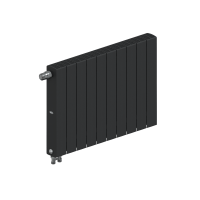Радиатор биметаллический RIFAR SUPREMO 500х10 секций, нижнее левое подключение АНТРАЦИТ