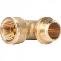 Угол с упором резьбовой латунный STOUT без покрытия 3/4" ВН