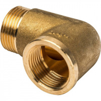 Угол резьбовой латунный STOUT без покрытия 3/4" ВН