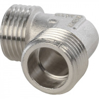 Угол резьбовой латунный STOUT никель 1/2" Н