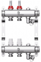 Коллекторная группа WESTER W902.2 нержавейка 1"x3/4" EK -2 выхода, с расходомерами