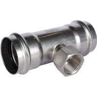 Тройник-переходник ВПр-ВР, 54х1, из нержавеющей стали прессовой ROMMER