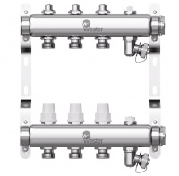 Коллекторная группа WESTER W903.3 нержавейка 1"x3/4" EK -3 выхода, без расходомеров