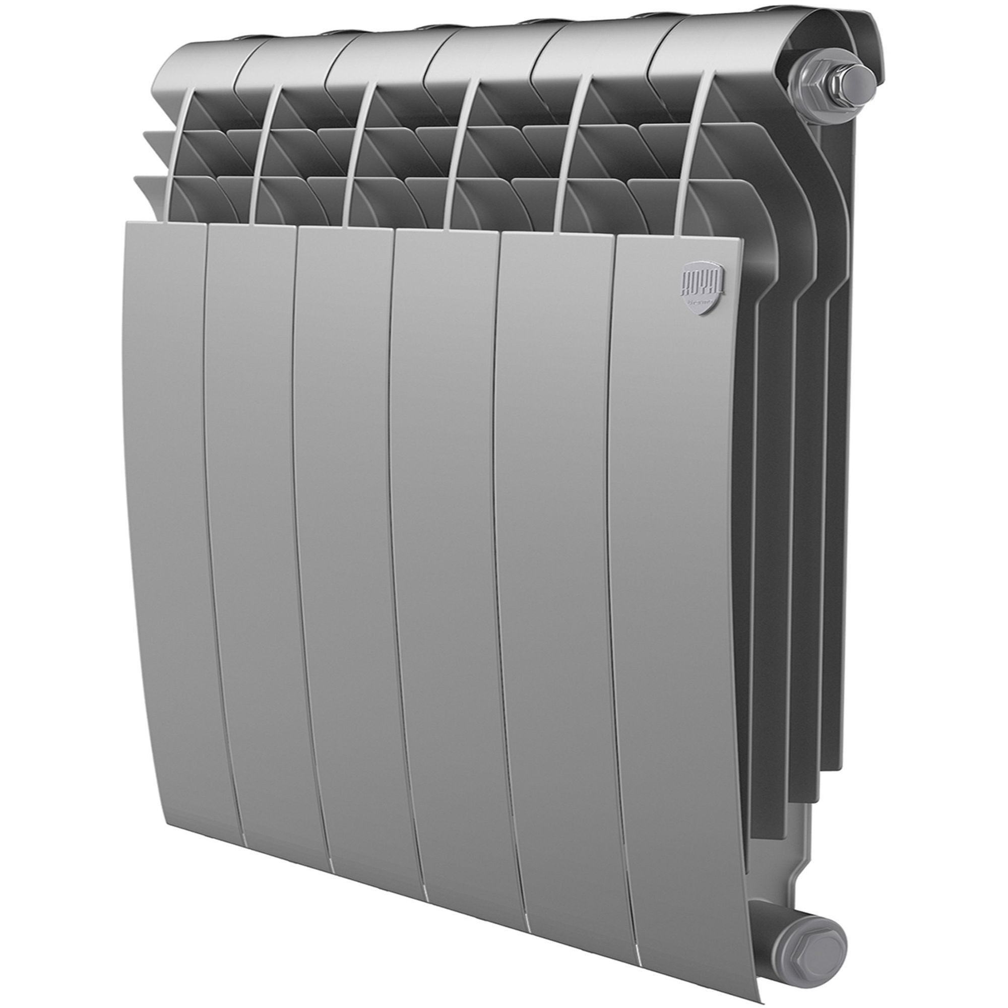 Радиатор биметаллический ROYAL THERMO BILINER SILVER SATIN 500x6 секций, серый