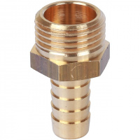 Штуцер резьбовой латунный STOUT без покрытия 1/2"x12мм Н