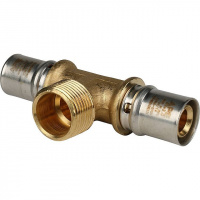 МП Тройник резьбовой пресс для металлопласта STOUT Ø20х3/4"х20 Н