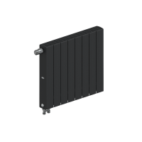 Радиатор биметаллический RIFAR SUPREMO 500х8 секций, нижнее левое подключение АНТРАЦИТ