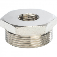 Футорка резьбовая латунная STOUT никель 11/4"x1/2" ВН