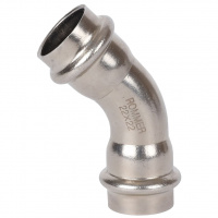 Угольник 45° ВПр-ВПр, 22, из нержавеющей стали прессовой ROMMER