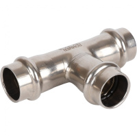 Тройник равнопроходной ВПр, 18, из нержавеющей стали прессовой ROMMER