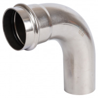 Угольник однораструбный 90° ВПр-НПр, 54, из нержавеющей стали прессовой ROMMER