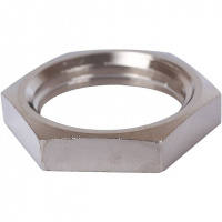 Контргайка резьбовая латунная STOUT никель 1/2"