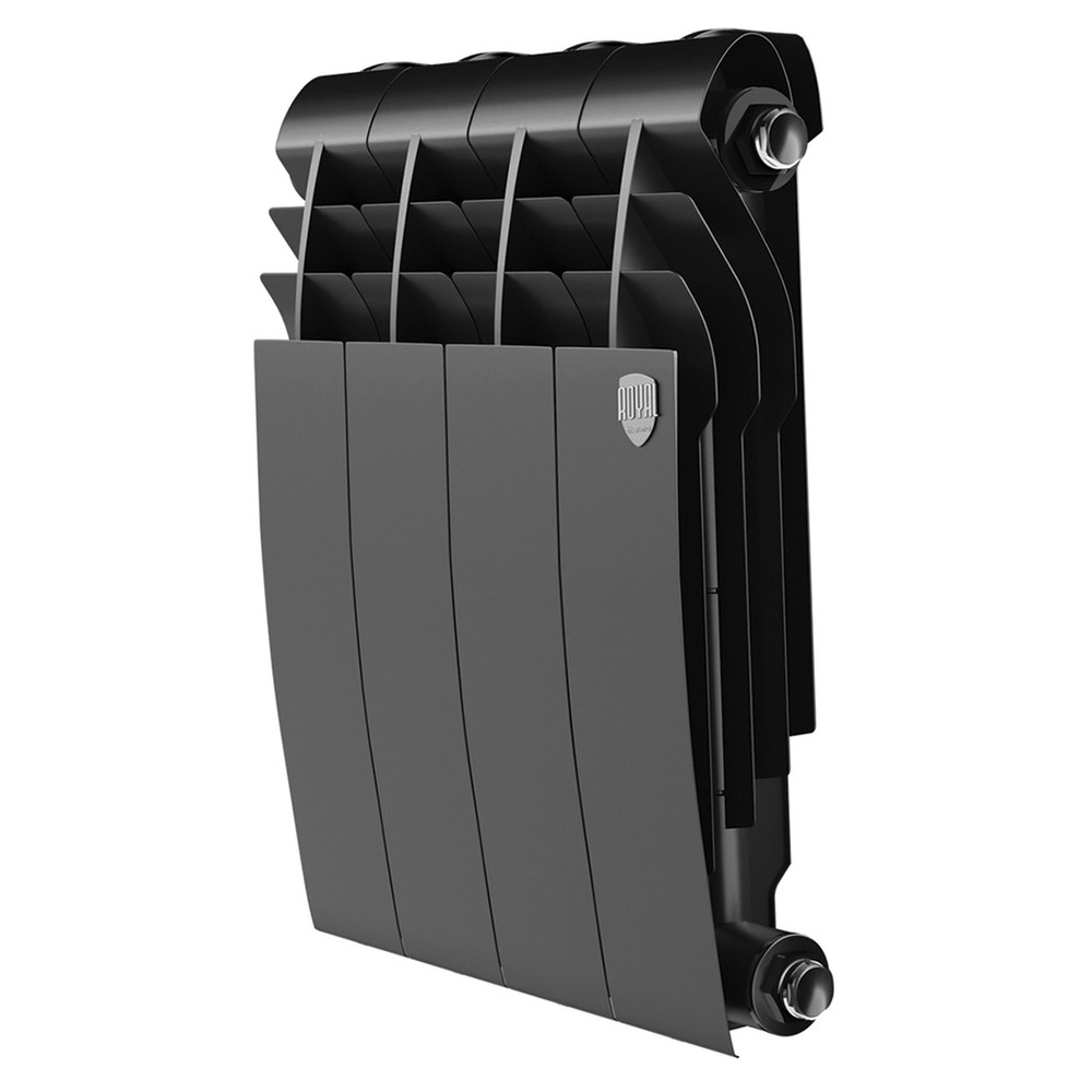 Радиатор биметаллический ROYAL THERMO BILINER NOIR SABLE 350x4 секций, черный