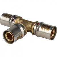 МП Тройник равнопроходный пресс для металлопласта STOUT Ø20х20х20