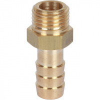 Штуцер резьбовой латунный STOUT без покрытия 1/4"x10мм Н
