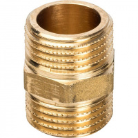 Ниппель резьбовой латунный STOUT без покрытия 1/2" Н