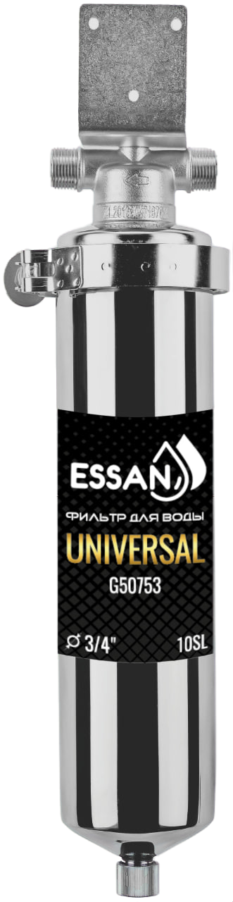 Корпус-колба фильтра из нержавейки ESSAN UNIVERSAL горячая и холодная вода 10SL,3/4" Н (ПРЕМЬЕР)