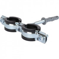 Хомут крепежный со шпилькой двойной М8*80 STOUT Ду20 (25-29) - 3/4"
