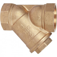 ФГО Фильтр косой грубой очистки STOUT SFW латунный 2", 500 мкр, желтый