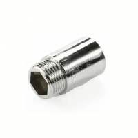 Удлинитель резьбовой латунный STOUT хром 1/2"x100мм ВН (легкая версия)