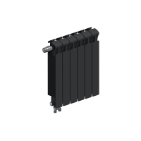 Радиатор биметаллический RIFAR MONOLIT АНТРАЦИТ 500х6 секций, нижнее левое подключение (MVL)