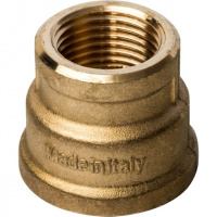 Муфта переходная резьбовая латунная STOUT без покрытия 3/4"x1/2" В