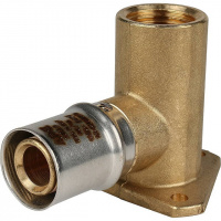 МП Угол резьбовой с креплением пресс для металлопласта STOUT Ø20х1/2", удлиненный