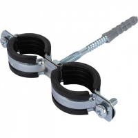 Хомут крепежный со шпилькой двойной М8*80 STOUT Ду25 (32-35) - 1"