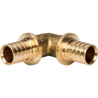 СА Угол равнопроходной аксиальный для сшитого полиэтилена STOUT латунный Ø25х90° (5/40)